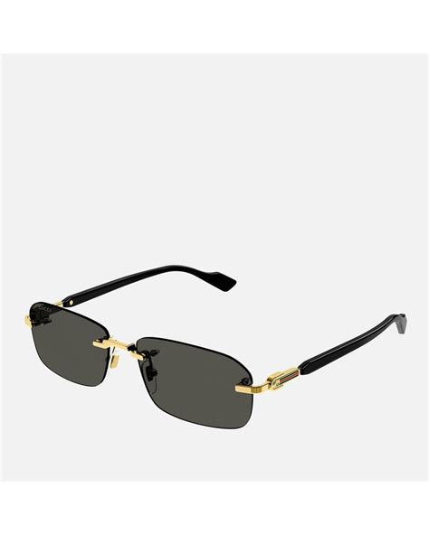 gucci vintage metal rectangle sunglasses.